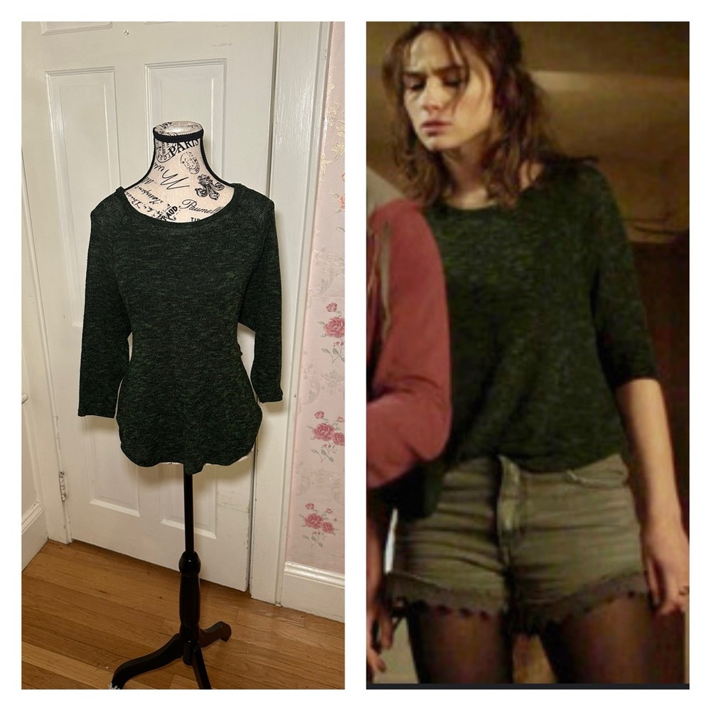 ALLISON ARGENT GREEN SWEATER 3x05 and 3x06